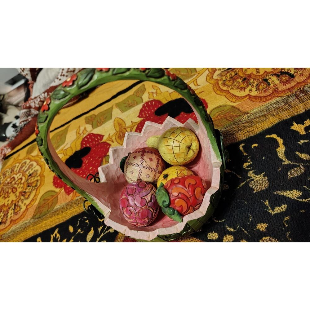 Jim Shore 2007 A Taste Of Summer’s Goodness Basket Watermelon 6 Pieces Of Fruit - Picture 6 of 16